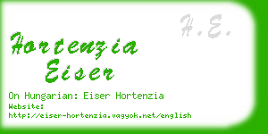 hortenzia eiser business card